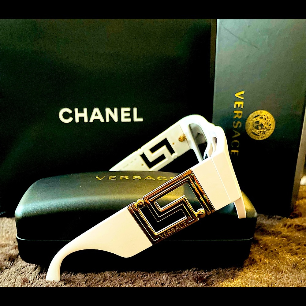 Brand New White Versace Sunglasses